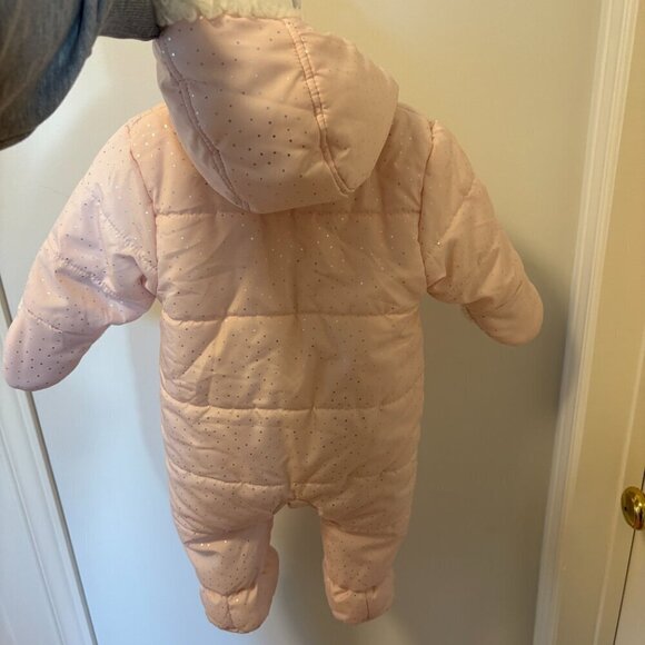 Baby Girl Pink Snow Suit 6-9 Months Built In Booties and Mitts First Wish - Picture 6 of 6